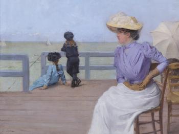 A Day at the Sea by 
																			Ernest Ange Duez