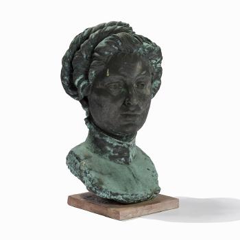 Bust of a Lady with Pinned-up Hair by 
																			G Zavatti