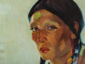 Taos Indian Girl by 
																			Hans Paap