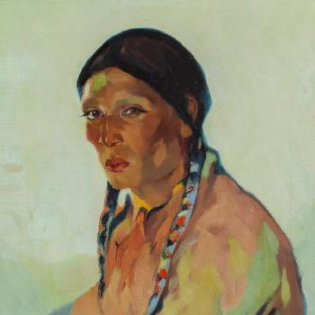 Taos Indian Girl by 
																			Hans Paap