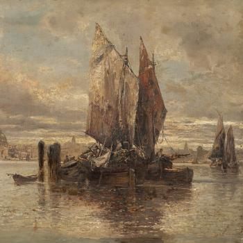 Sailors in Venice by 
																			Fernand Lubich