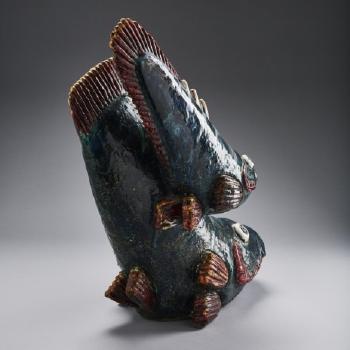 Skulptur i form av fiskar by 
																			Taisto Kaasinen