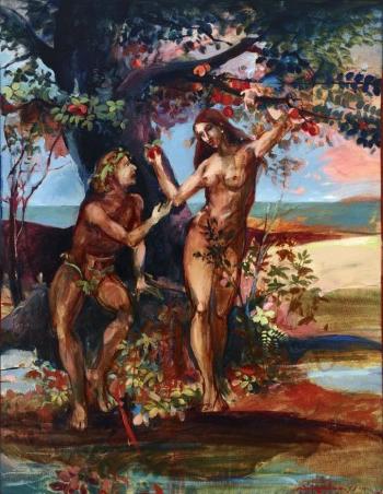 Adam och Eva by 
																			Bo Ake Adamsson