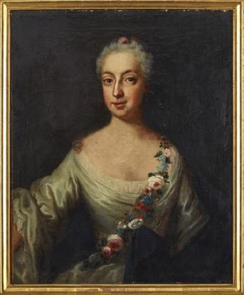 Porträtt föreställande Catharina Bonde af Björnö by 
																			Johan Stalbom