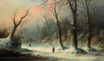A Forest in Winter by 
																	John J Zang