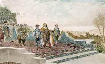 The sultan's arrival by 
																	Baldomero Galofre y Gimenez