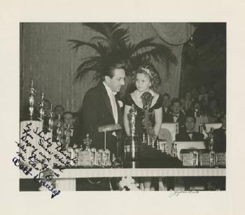 A Photograph To Shirley Temple by 
																			Walt Disney