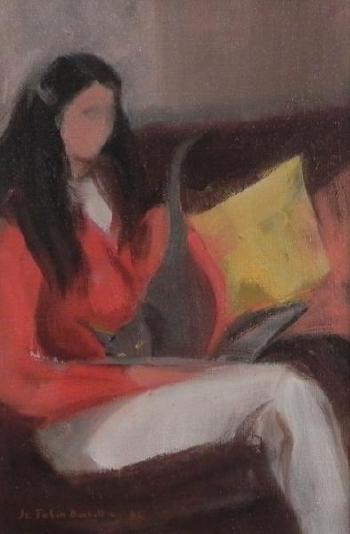 Femme à la lecture by 
																	Isabelle Tabin-Darbelley