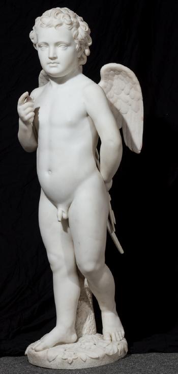 Winged cupid by 
																			Chauncey Bradley Ives