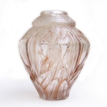 Vase with Floral Decor by 
																			Andre Hunebelle