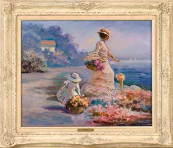 Ladies by the shore by 
																			Carol Whorf Westcott