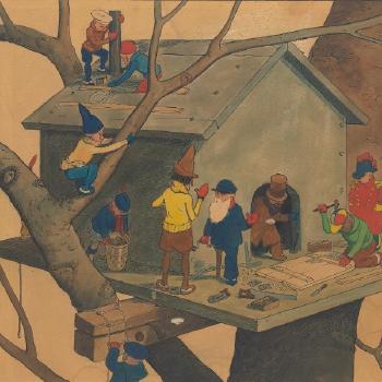 The Teenie Weenies building a birdhouse by 
																			William Donahey