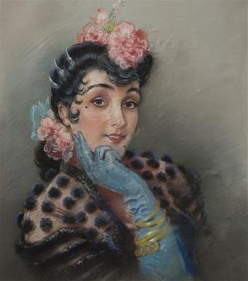 Portrait of a Lady by 
																	Fernand Vacha