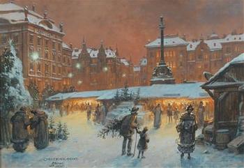 Christkindlmarkt (Christmas Market) by 
																			Georg Janny