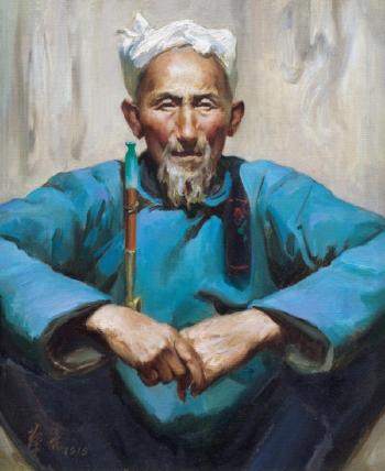 An old man of northern Shaanxi by 
																	 Cai Liang