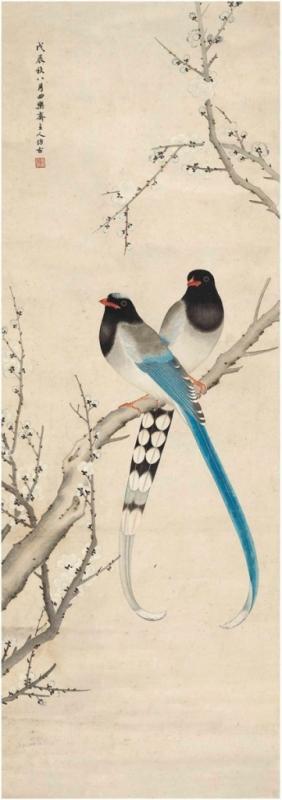 Birds on prunus by 
																	 Zai Ying