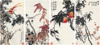 Flowers and birds by 
																	 Wu Yezhou