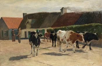 Vaches Flamandes by 
																	Emile van Damme-Sylva
