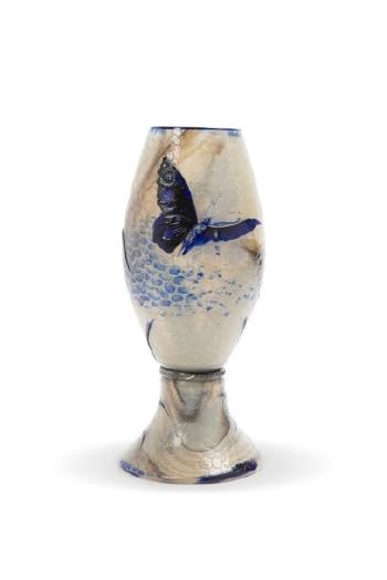 Iris d'eau vase by 
																			Alphonse Reyen
