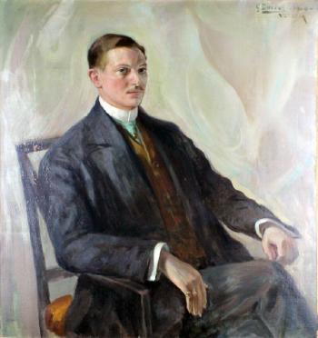 Portrait of a seated gentleman Venezia by 
																	Giuseppe Duodo
