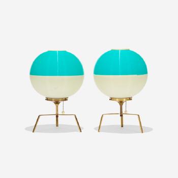 Rotaflex table lamps by 
																			 Heifetz