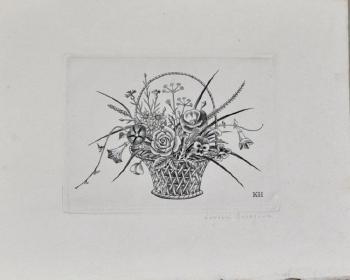 Panier à fleurs (carte de voeux pour l’éditeur et marchand Jacquart) by 
																			Edmond van der Haegen
