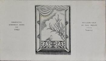 Illustration pour le menu des Compagnons de la belle table by 
																	Edmond van der Haegen