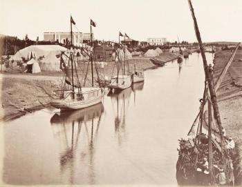 Construction du Canal de Suez by 
																			Desire Erme