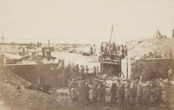 Construction du Canal de Suez by 
																			Louis Cuvier