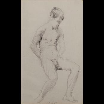 Nudo maschile by 
																	Horazio Gaigher