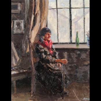 Anziana donna alla finestra by 
																	Camillo Claudio Rasmo