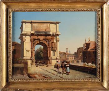 Veduta dell’Arco di Tito al Foro Romano by 
																			Antonioli Fausto