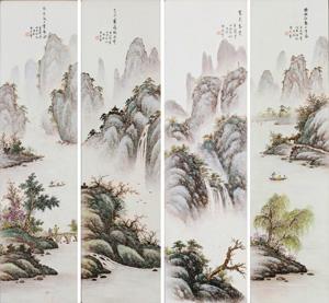 A Set of Plaques by 
																	 Wang Qin