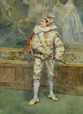 Portrait of cavalier by 
																			Edoardo Navone