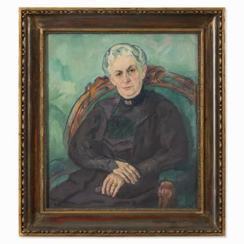 Portrait Minna Roeber by 
																			Johann Walter-Kurau