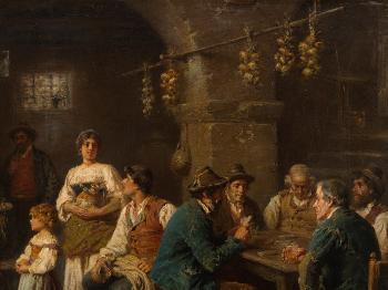 In the Tavern by 
																			Francesco Bergamini