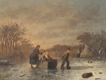 Ice Skating in Delft by 
																			Johann Mongels Culverhouse