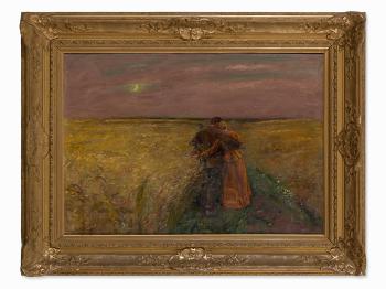 Couple in Landscape by 
																			Ludwig Julius Christian Dettmann