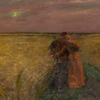 Couple in Landscape by 
																			Ludwig Julius Christian Dettmann