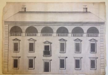 Fassade eines Wohnhauses mit Laubengang by 
																	Giacomo Fioroni Di Balmuccia