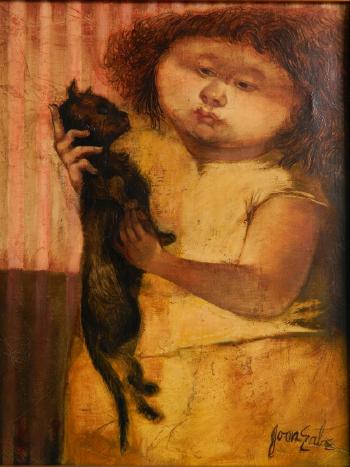 The cat by 
																			Joan Erbe