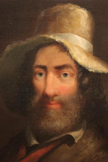 Portrait of a man in a straw hat by 
																			John Neagle