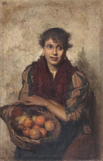 La giovane venditrice di agrumi by 
																	Arturo Noci