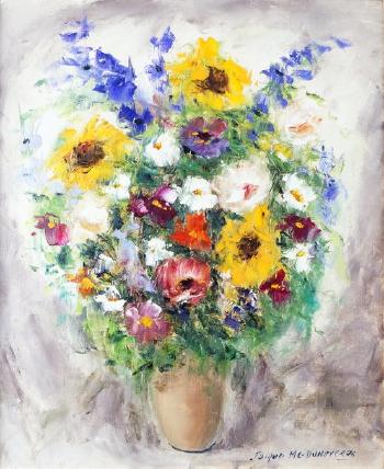 Vase de fleurs by 
																	Jacques Michel Dunoyer