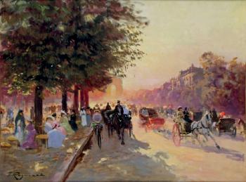 Les Champs-Élysées by 
																	Emile Cagniart