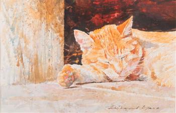 Sleeping cat by 
																			Richard Yaco
