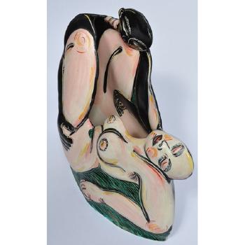 Untitled (Man and Woman Envelope Vessel) by 
																			Akio Takamori
