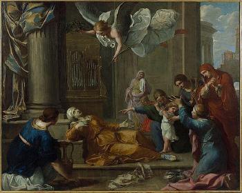 La mort de sainte Cécile by 
																	Charles Alphonse Dufresnoy