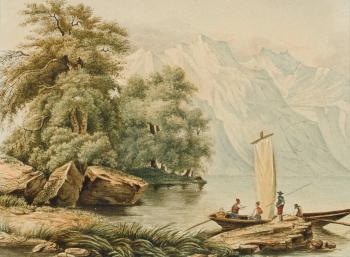 Vue du Lac de Brienze by 
																	Friedrich Salathe