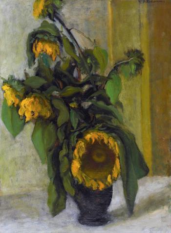 Stillleben mit Sonnenblumen by 
																	Johann Wilhelm von Tscharner